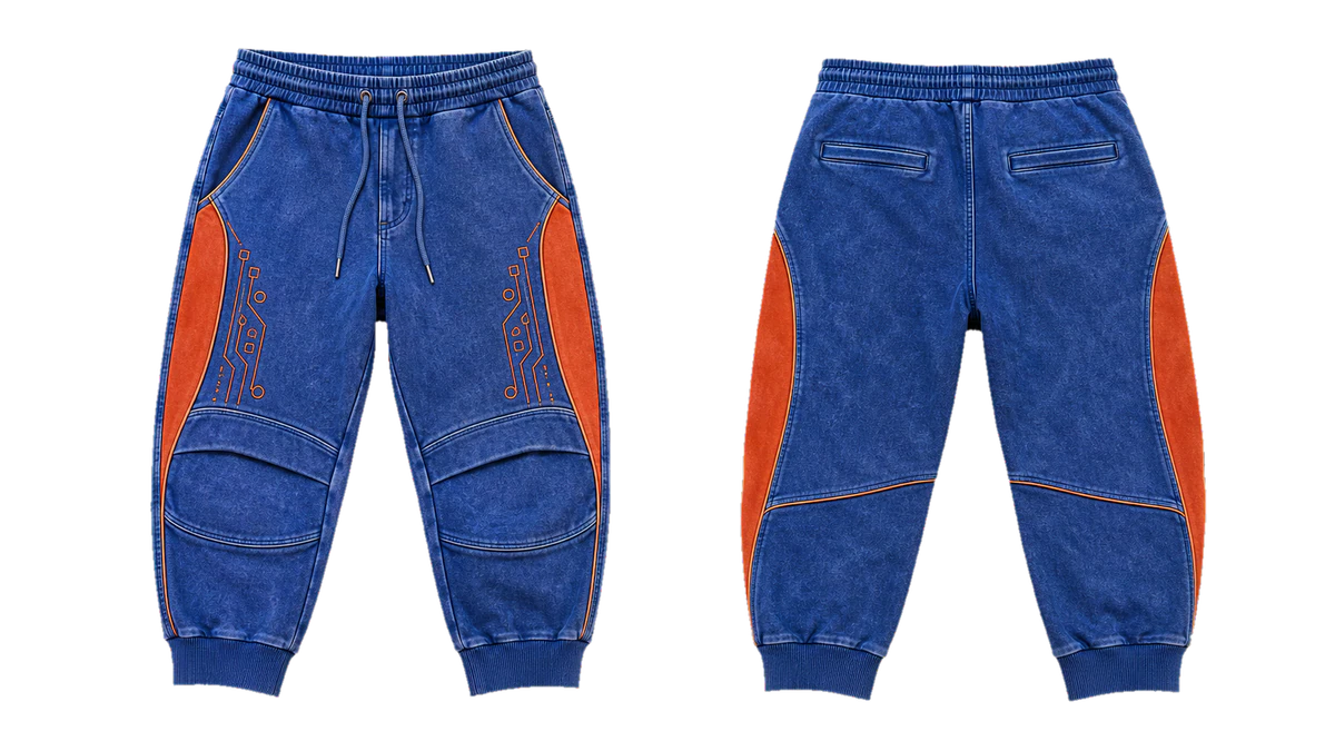 Cobalt Ember Circuit Three-Quarter Joggers design