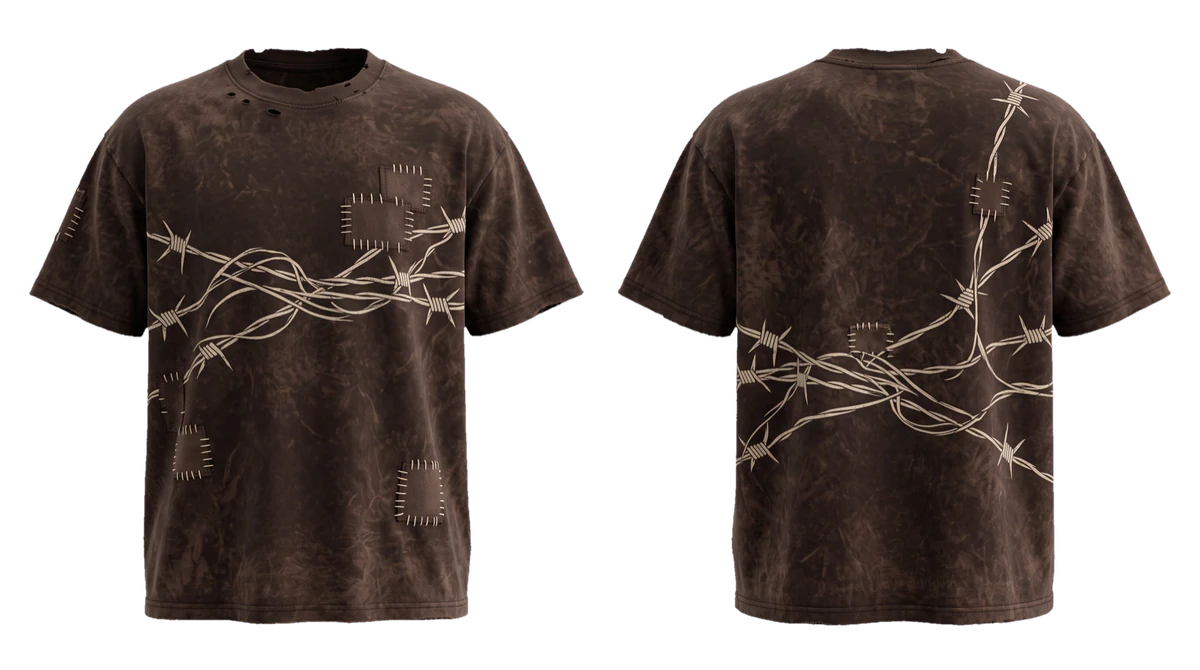 Coffee Barbwire T-shirt design