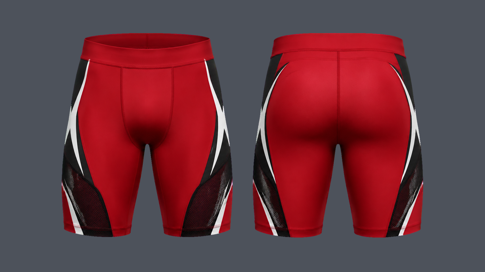 Grid Compression 8 — Crimson design
