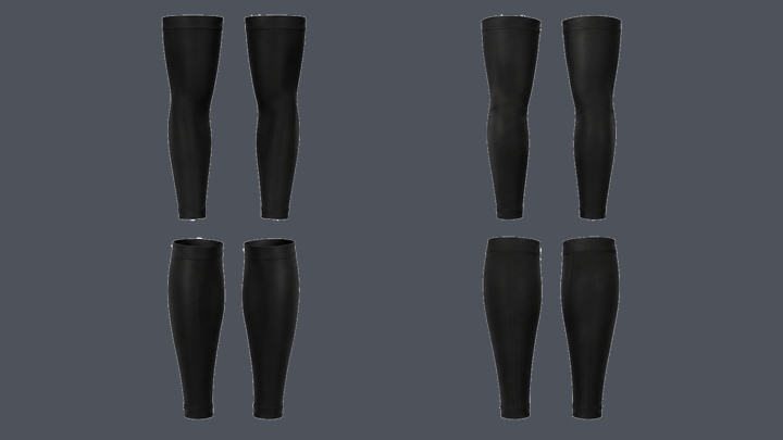 Compression Sleeve Set — True Black design