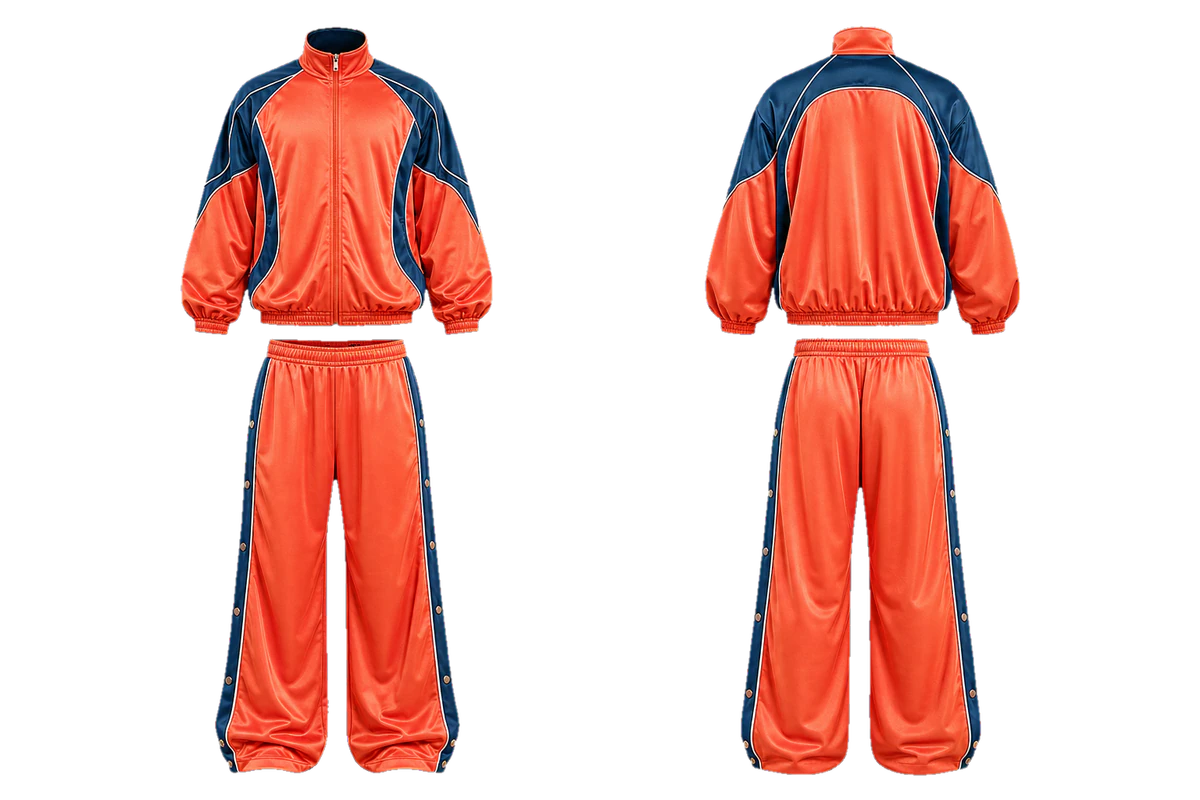 Coral Petrol Axis baggy tracksuit design