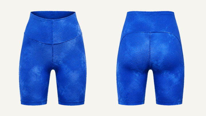 Cycling Shorts — Cobalt HSL Master Tonal Wave Wash design