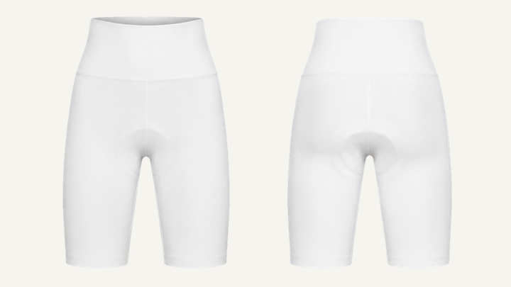 Cycling Shorts — True White Enzyme Soft Wash design