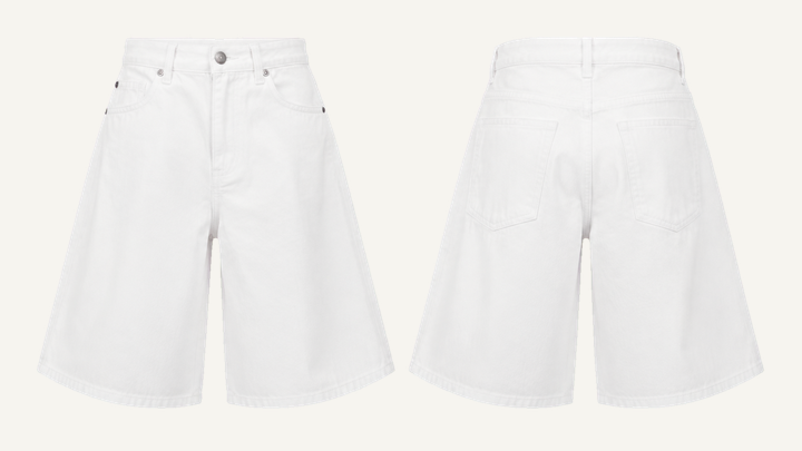 Denim Jorts — True White Clean Reactive Solid design