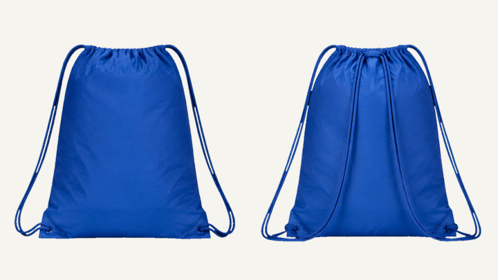 Drawstring Gym Sack — Cobalt HSL Master Garment Dyed design