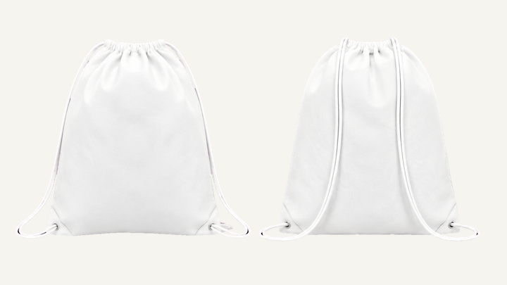 Drawstring Gym Sack — True White Enzyme Soft Wash design