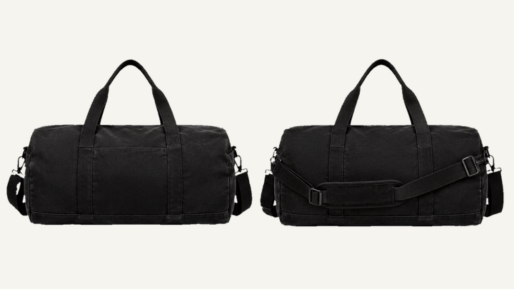 Duffle Bag — True Black Waxed Matte Finish design
