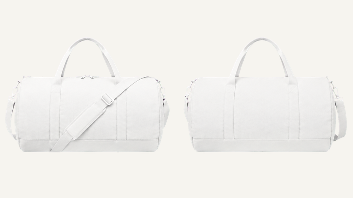 Duffle Bag — True White Clean Reactive Solid design