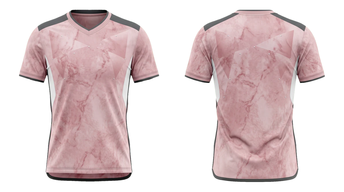 Dusty Rose Graphite Prism Soccer Jersey design