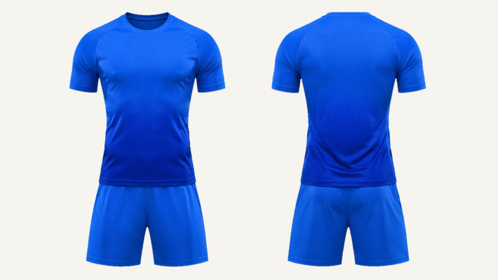Fitted Performance Soccer Jersey — Cobalt HSL Master Tonal Dip Dye Ombre design