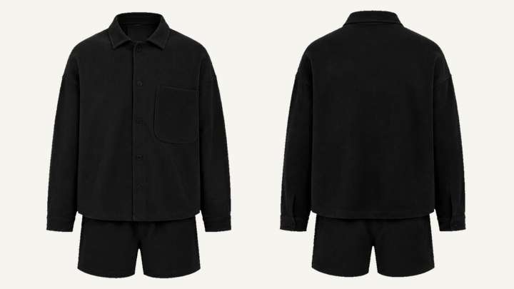 Flannel Overshirt — True Black Overdyed design