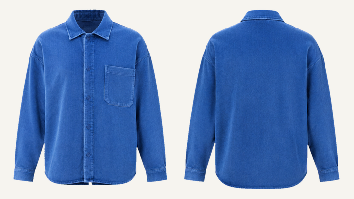 Flannel Overshirt — Cobalt HSL Master Pigment Dyed design