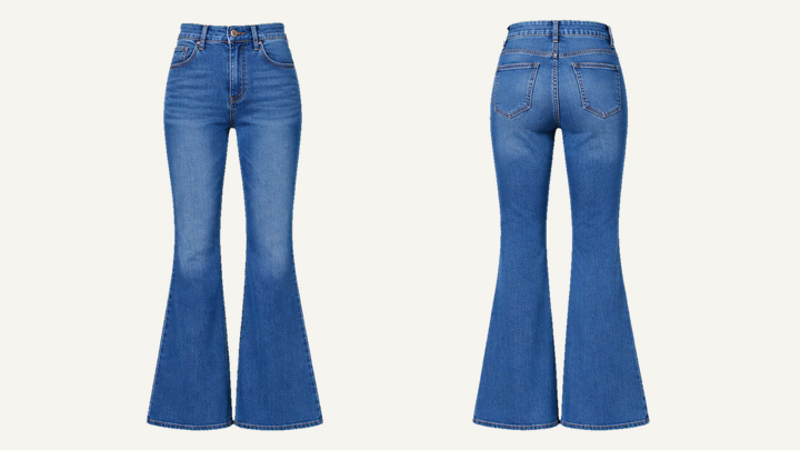Flared Streetwear Pants — Cobalt HSL Master Denim Stone Wash design