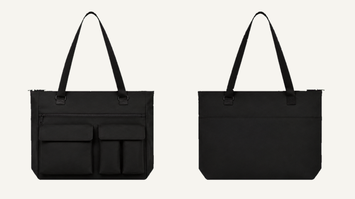 Flat Tote Bag — True Black Overdyed design