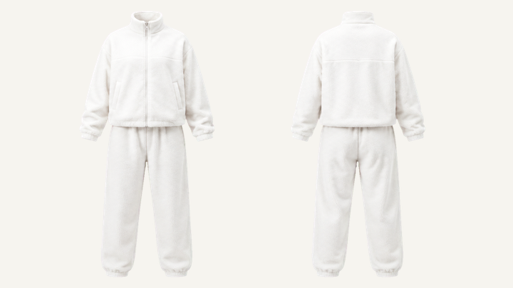 Fleece Jacket — True White Enzyme Soft Wash design