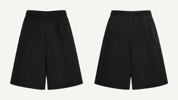 Fleece Shorts — True Black Pigment Dyed design