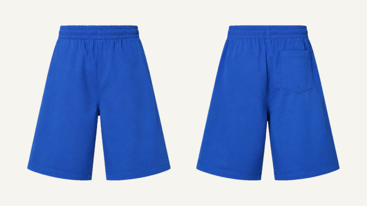 Fleece Shorts — Cobalt HSL Master Garment Dyed design