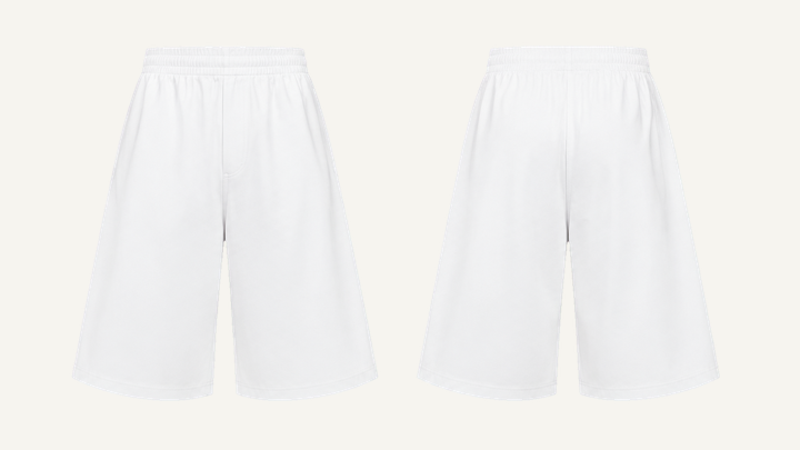 Fleece Shorts — True White Clean Reactive Solid design