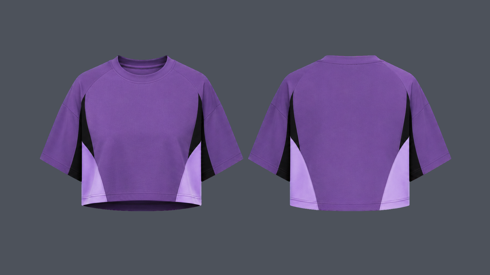 Apex Cropped Tee — Violet design