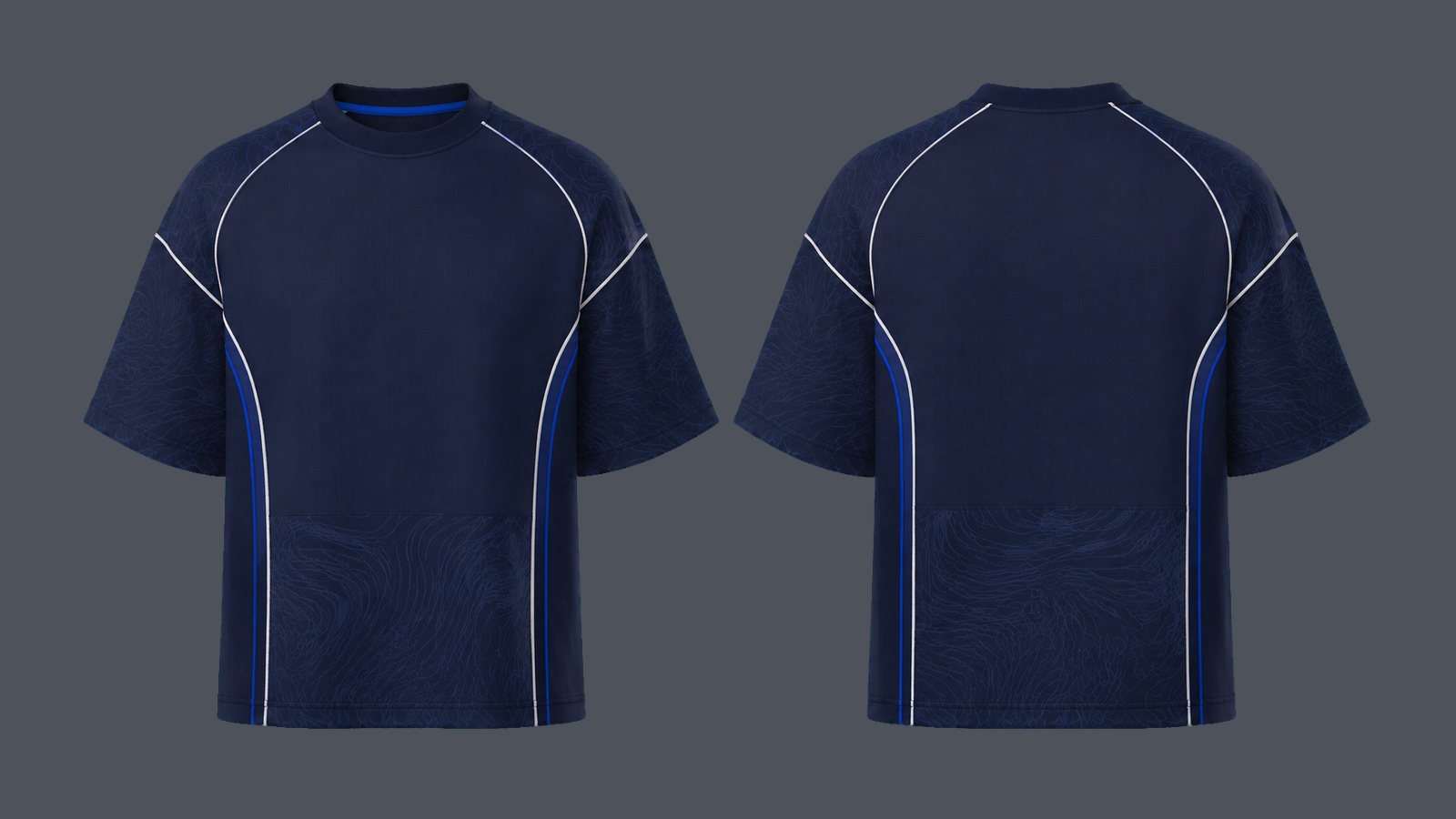 Box Pump Cover Tee — Midnight navy design