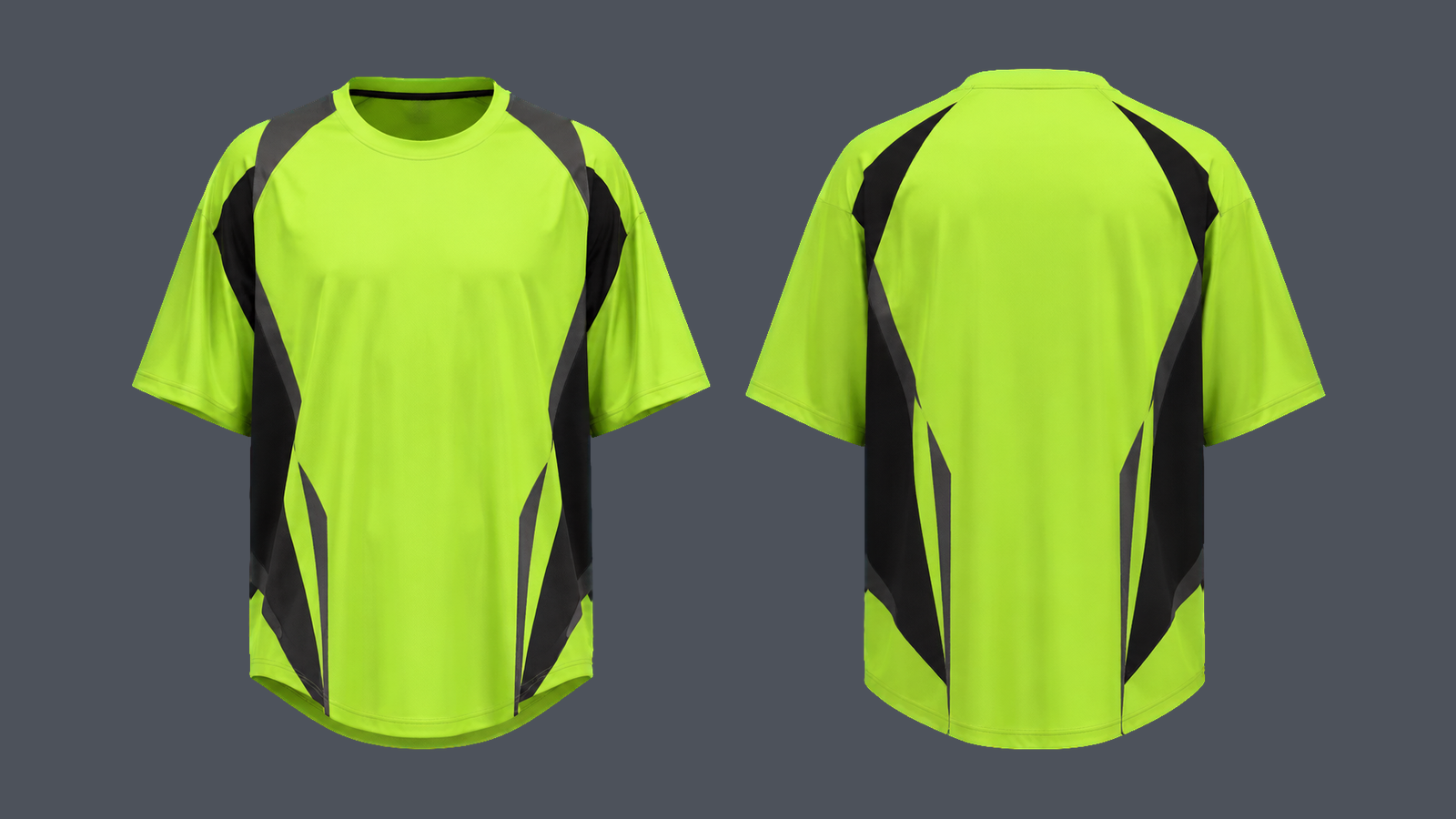 Curve Hem Pump Tee — Lime design