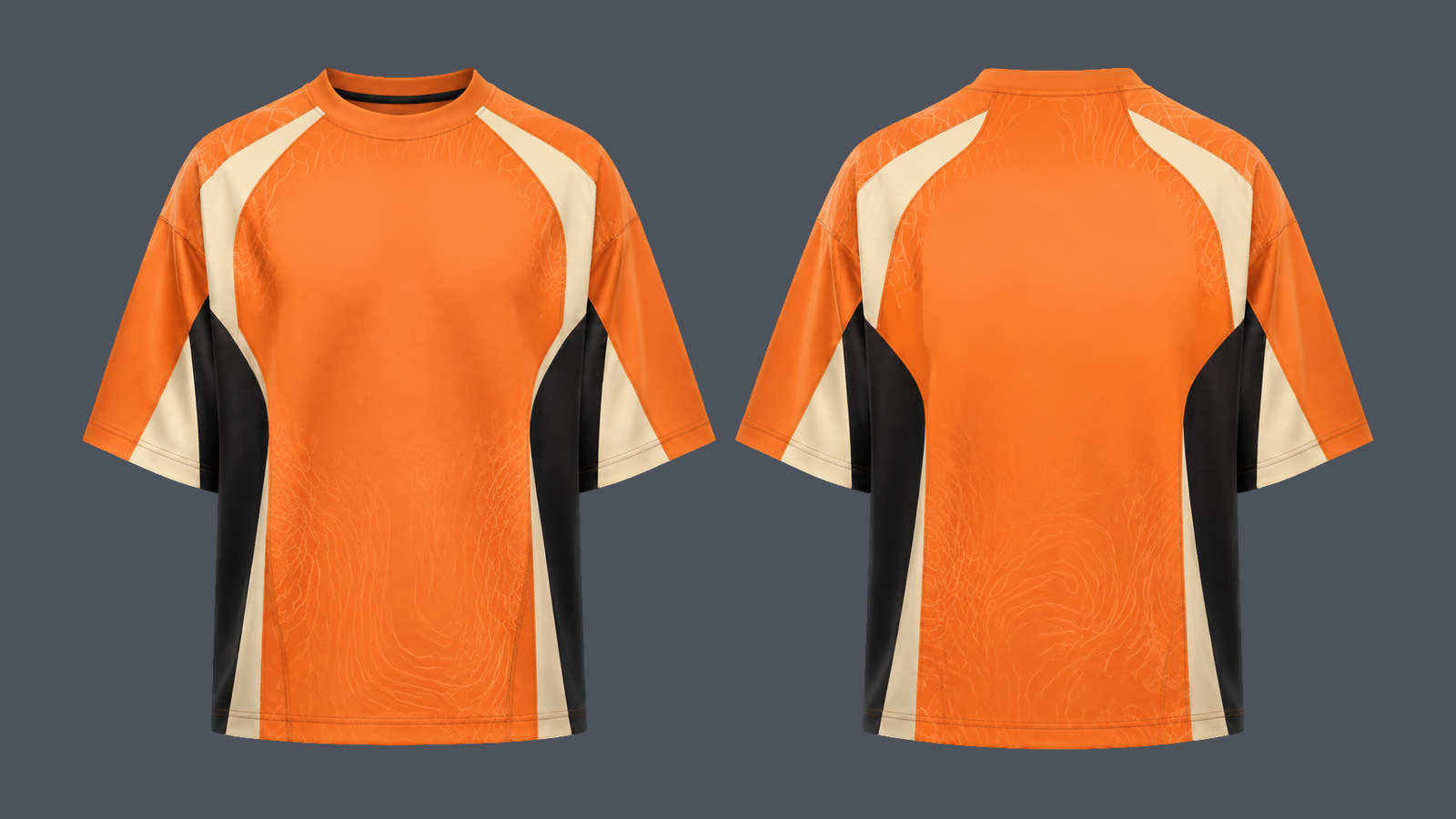 Iron Drop Shoulder Tee — Warm orange design