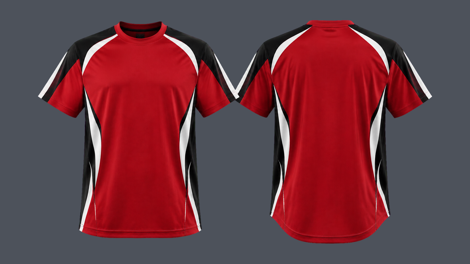 Layered Longline Tee — Crimson design