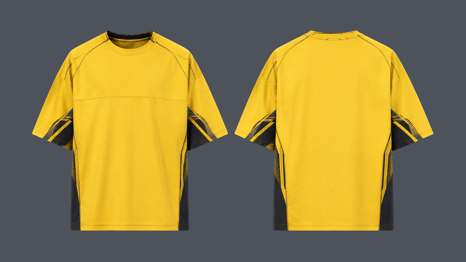 Lift Overshirt Tee — Sun yellow design