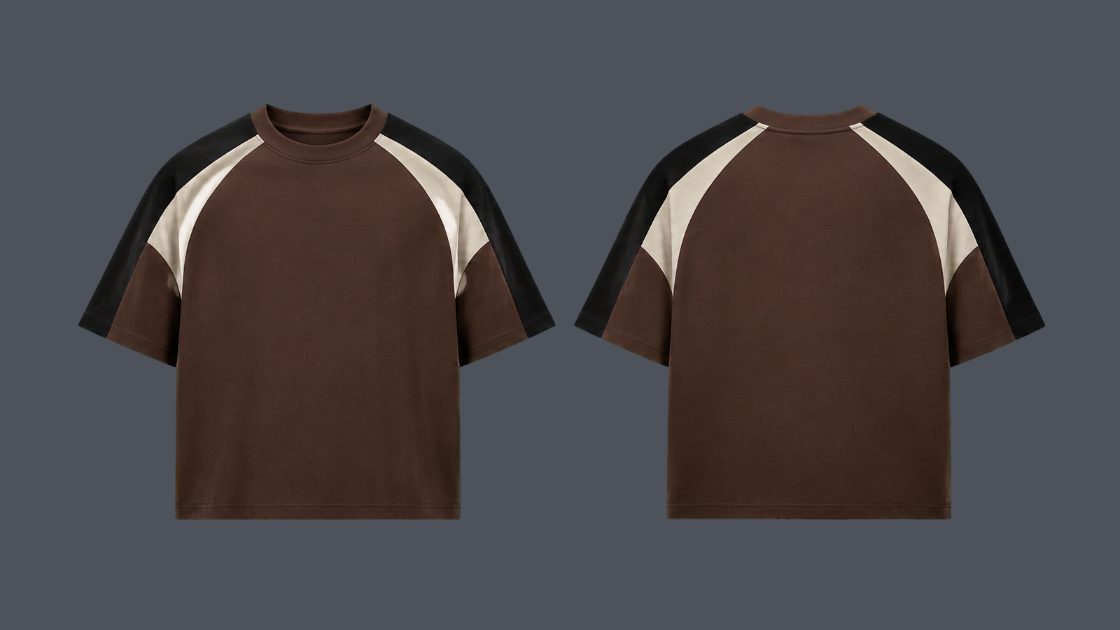 Power Panel Tee — Chocolate brown design