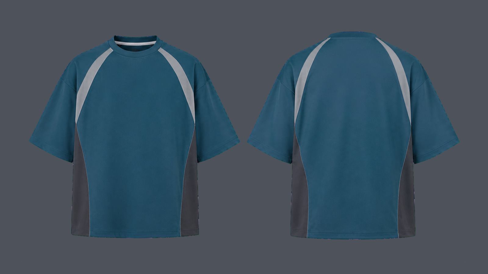 Vapor Wide Tee — Petrol blue design