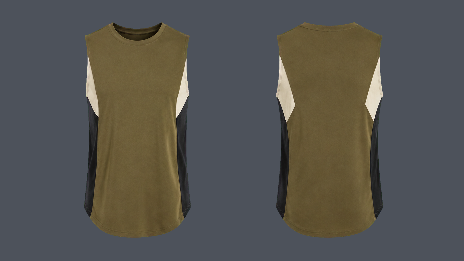 Arc Muscle Tank — Olive design