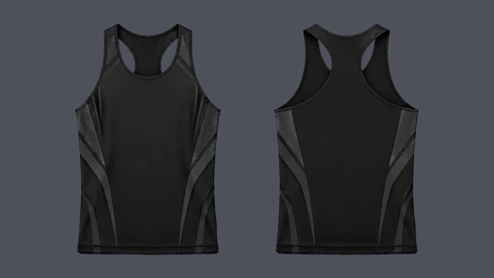 Core Racer Singlet — Matte black design
