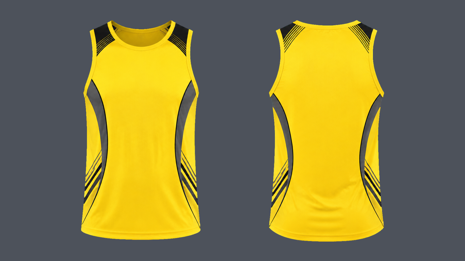 Drive Training Singlet — Sun yellow design