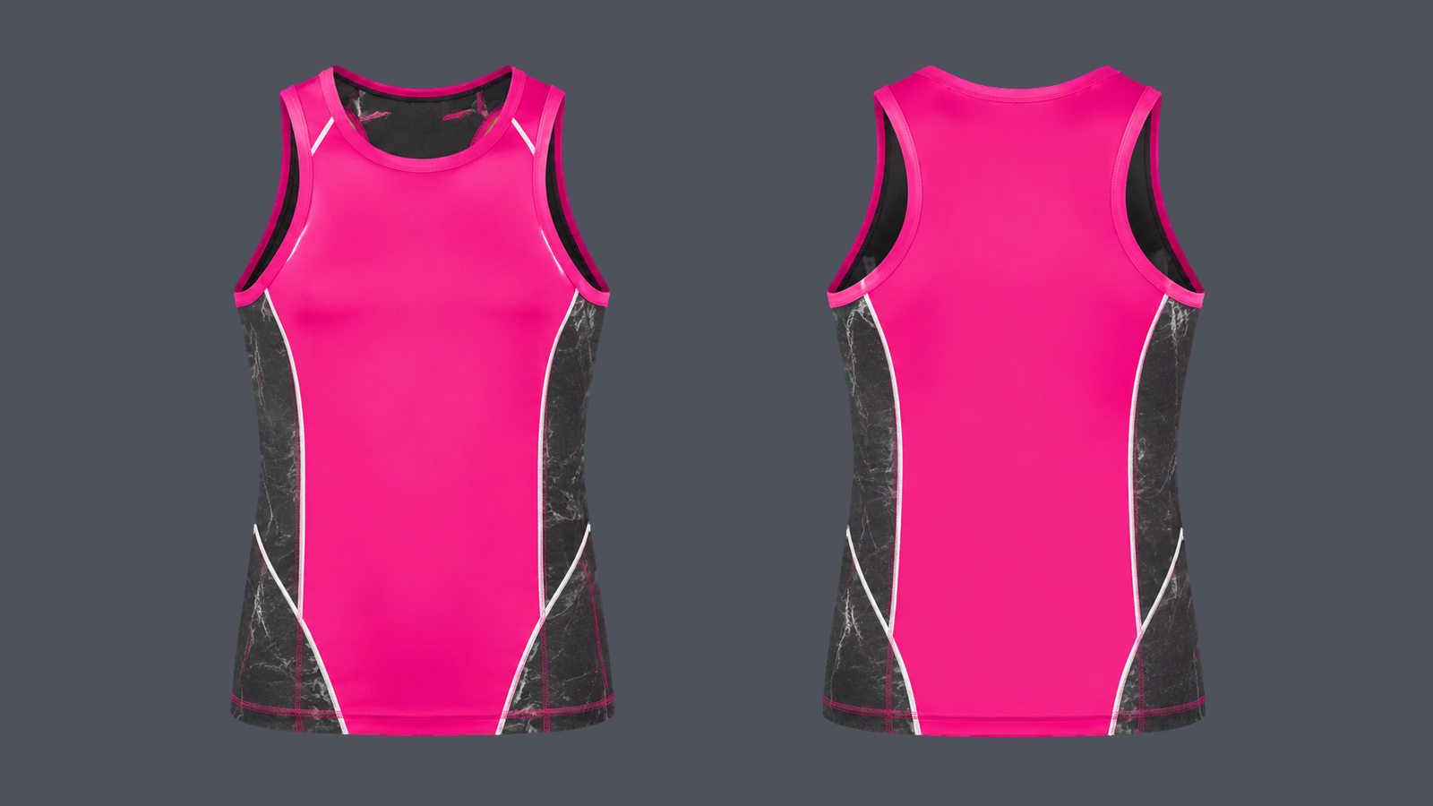 Grid Compression Tank — Fuchsia design