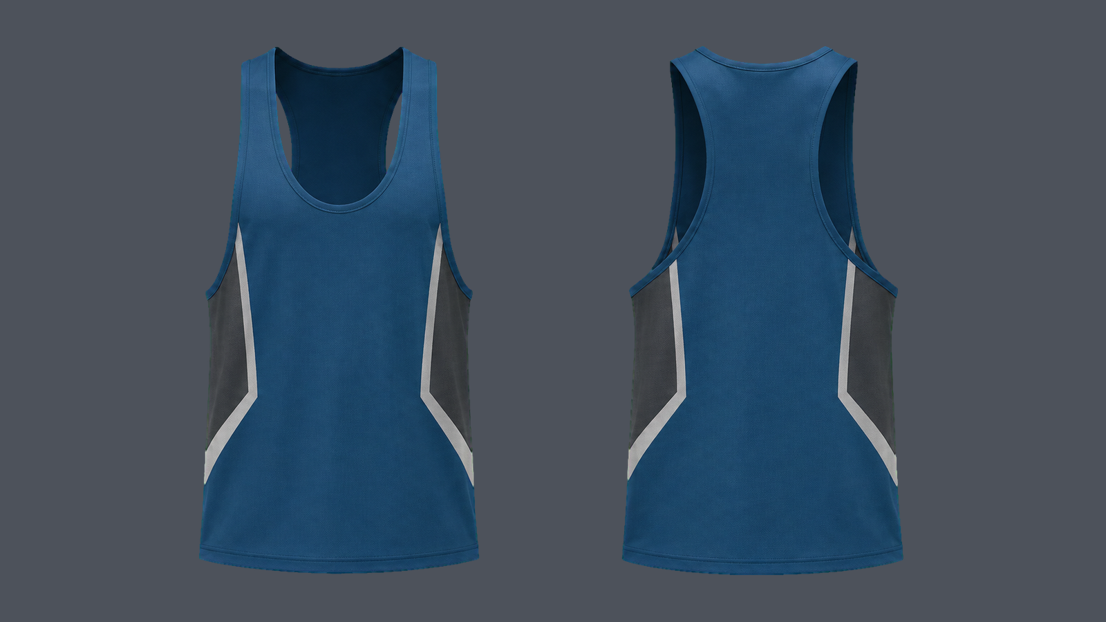 Power Scoop Tank — Petrol blue design