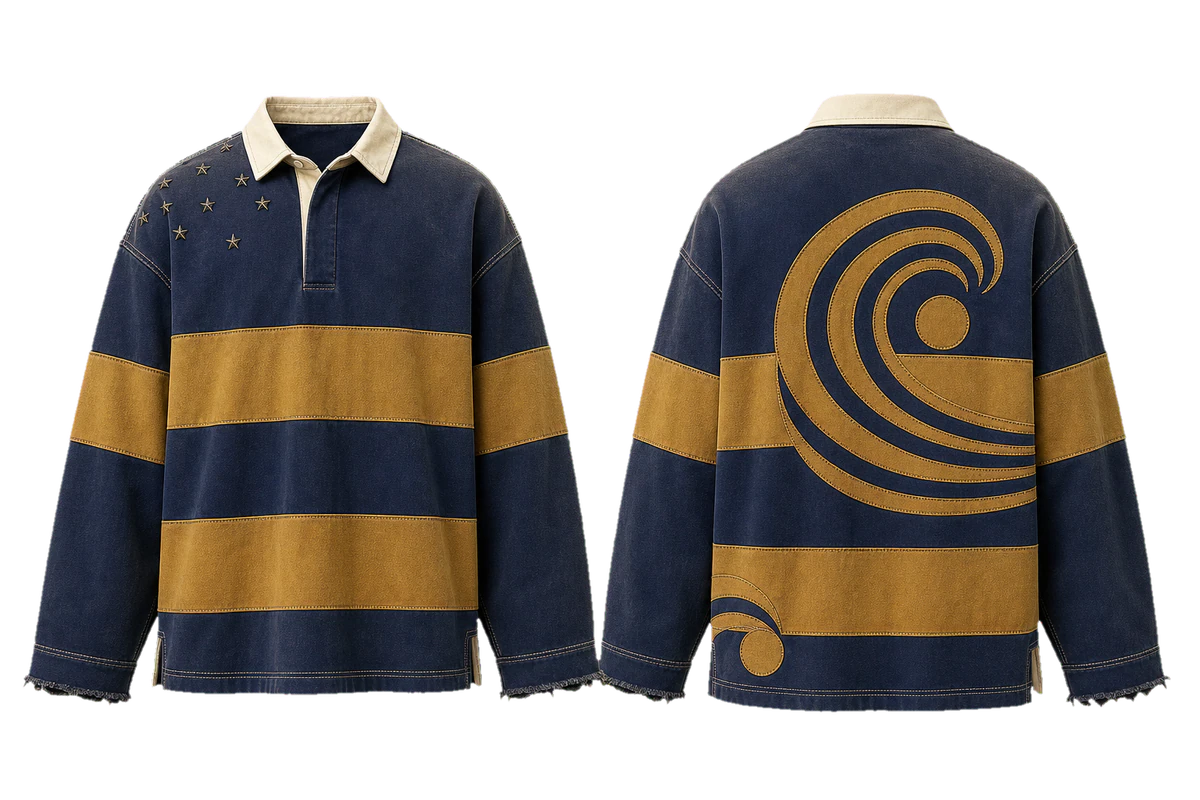 Harbor Stripe rugby polo design