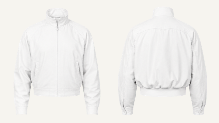 Harrington Jacket — True White Brushed Soft Finish design