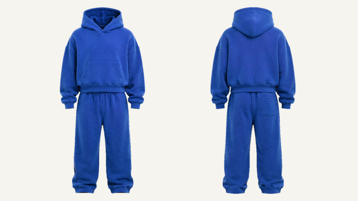 Heavyweight Fleece Hoodie — Cobalt HSL Master Garment Dyed design