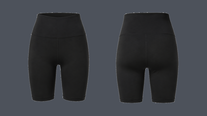 High-Rise Bike Short — True Black design