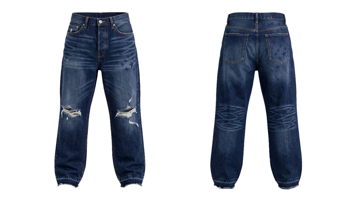 Indigo Baggy Jeans design