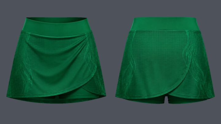 Contour Grid Women's Lacrosse Kilt Skort design