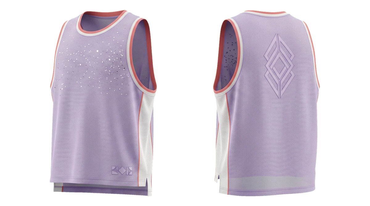 Lavender Crystal Basketball Fan Jersey design
