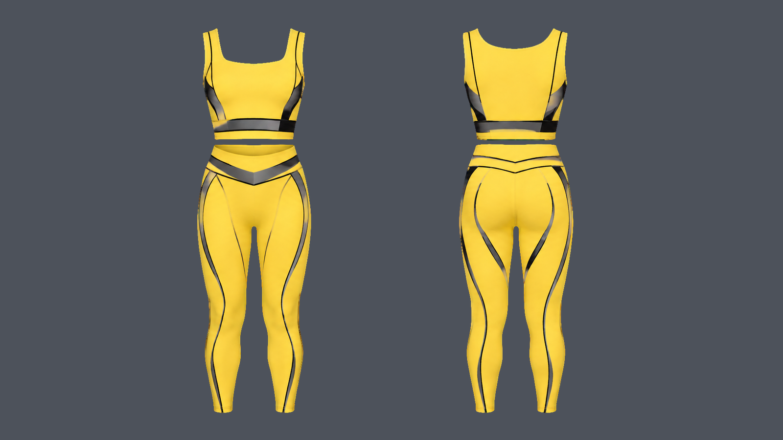Arc Contour Set — Sun yellow design