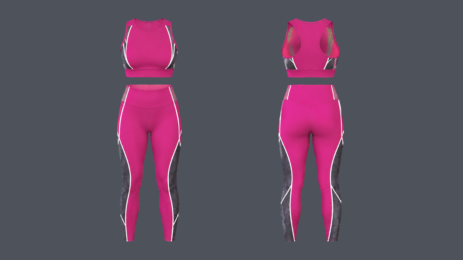 Core High-Rise Set — Fuchsia design