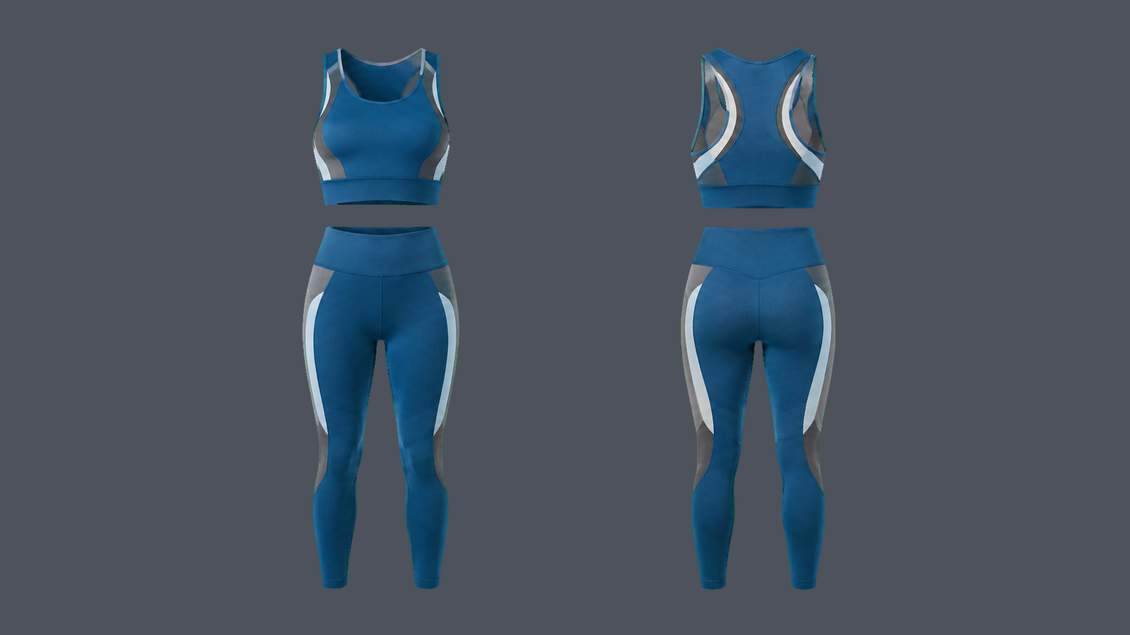 Orbit Seamless Set — Petrol blue design