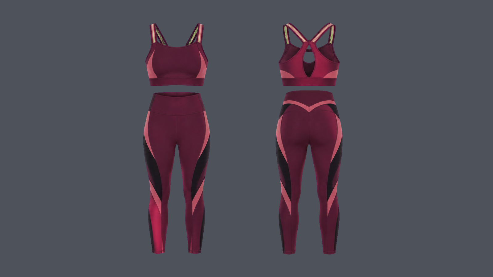 Pulse 7/8 Set — Burgundy design