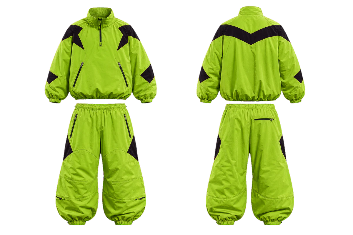 Lime Oxblood Vector baggy tracksuit design