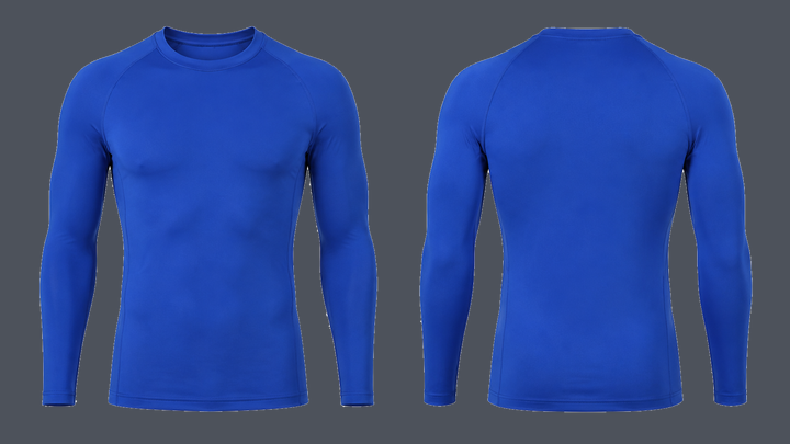 Long-Sleeve Compression Top — Cobalt HSL Master design