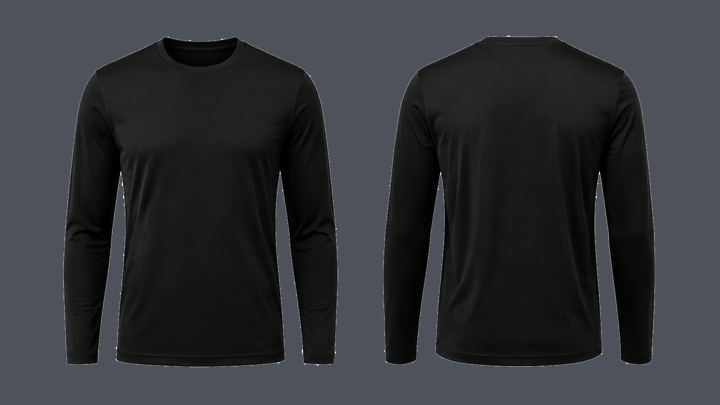Long-Sleeve Run Tee — True Black design