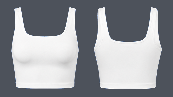 Longline Studio Bra — True White design